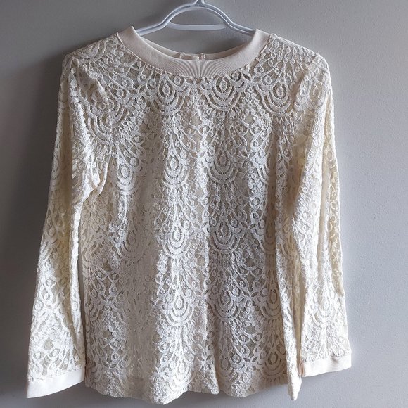 Banana Republic lacey patterned blouse - Picture 1 of 3